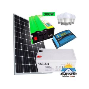 Solarmax Solar Fullkit 150w Solar Panel + 100AH Battery + 600w Inverter + 10 Amp Controller + 4 Bulbs(energy Saver)